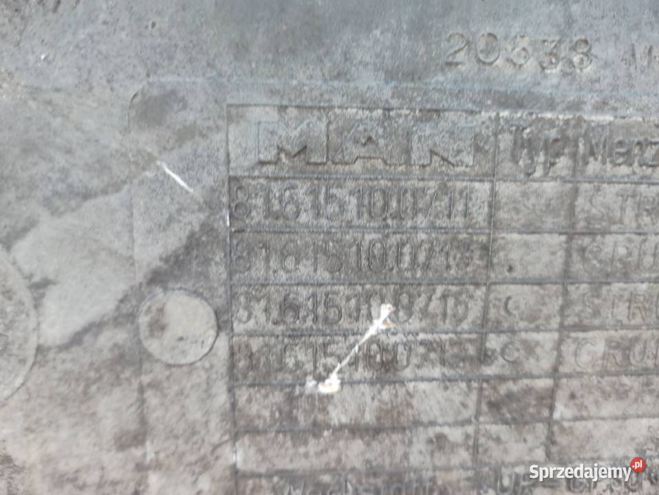 MAN TGA TGX TGS STOPIEŃ STOPNICA LEWA NADKOLE Karoseria Bieleń