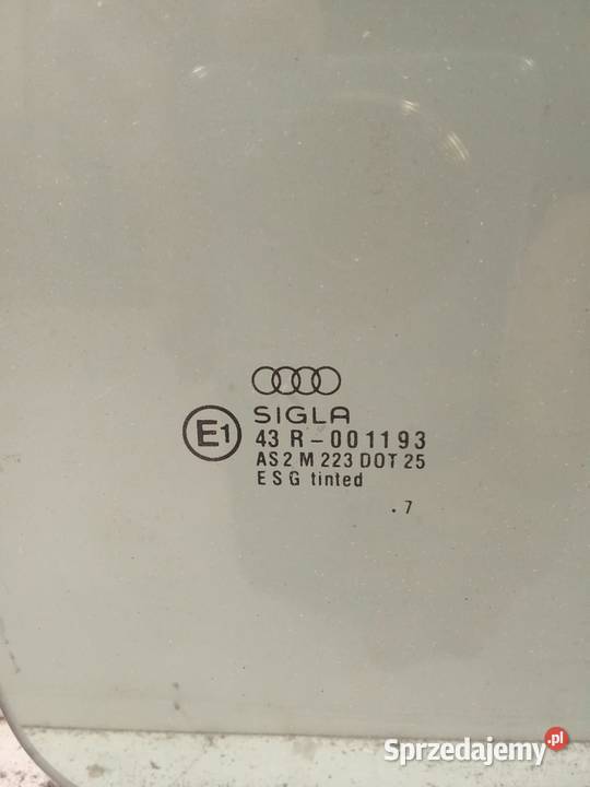 Szyba Drzwi Prawych Przednich Audi A4 B5 94 osobowe Bralin