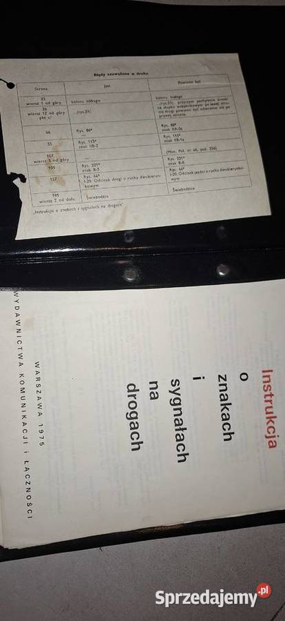 Instrukcja o Znakach i Sygnalizacji 1975 Łęczyca