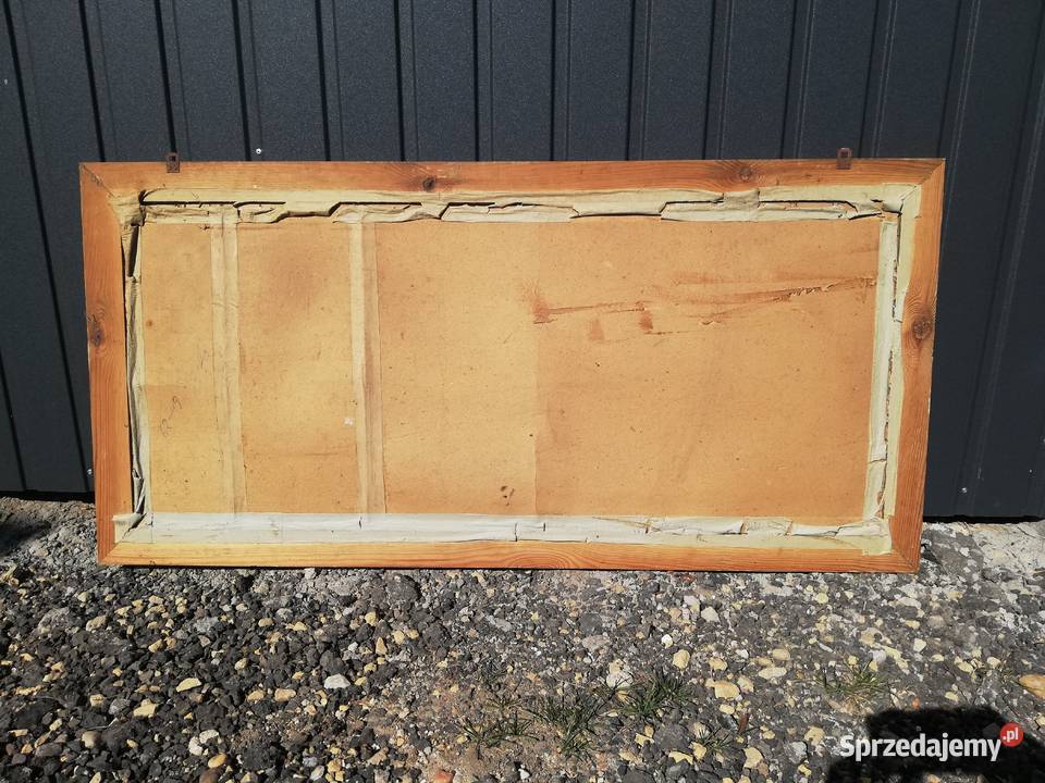 Stary obraz w ramie 130x65 Koziegłowy