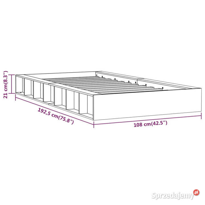 Rama łóżka lite drewno 90x190 WM820701 Warszawa
