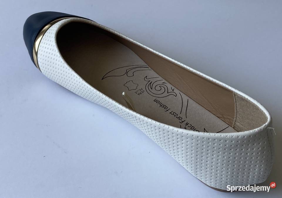 Białe baleriny skórzana wkładka rozmiar 38 Damskie Żyrardów sprzedam