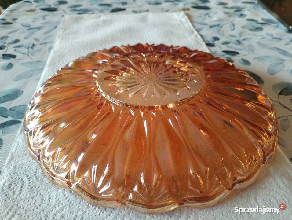 PRL patera carnival glass iryzowana art deco Łódź sprzedam