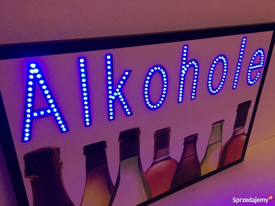 Reklama LED neon91x 61 zewnętrzna ALKOHOLE Pomiechówek
