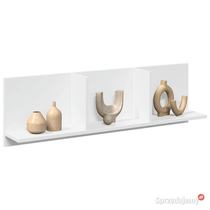 Półka ścienna 100x165x30 biała materiał Warszawa