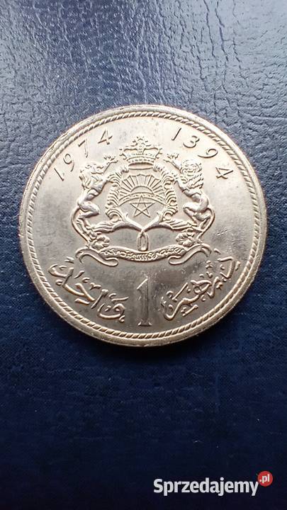 Stare monety 1 dirham 1974 Maroko Numizmatyka Lesko