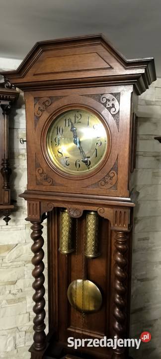 Piękny zegar stojący SCHLENKER KIENZLE dębowy Kwaczała