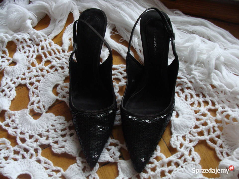 czarne szpilki cekiny Łódź