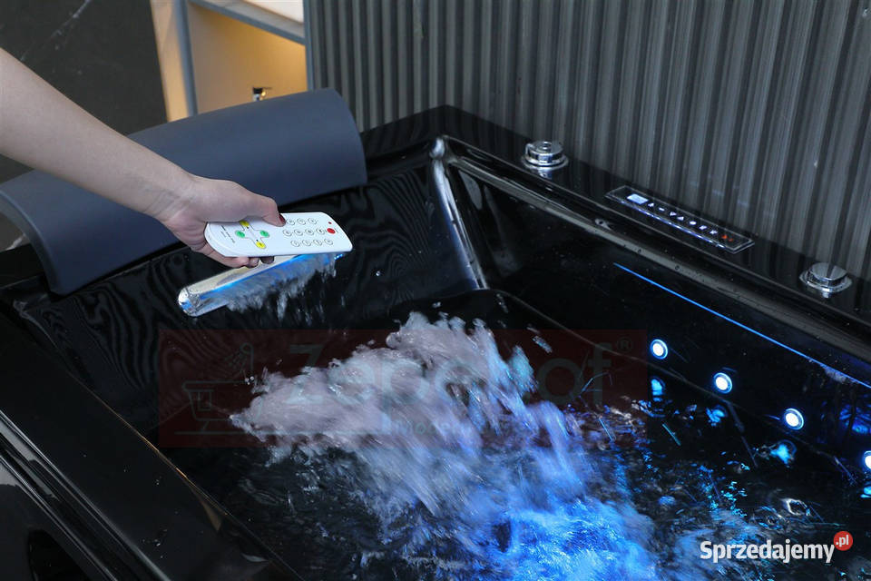 Czarna wanna z hydromasażem BCX602 prostokątna podlaskie Grabówka