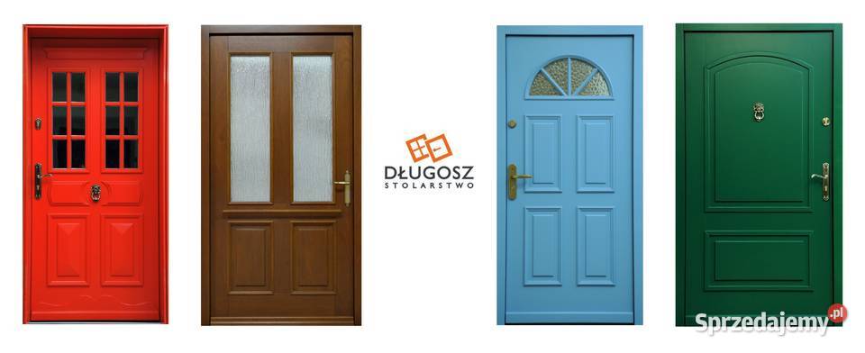Drzwi DŁUGOSZ zewnętrzne RAL6005 zieleń mchu opolskie Kluczbork