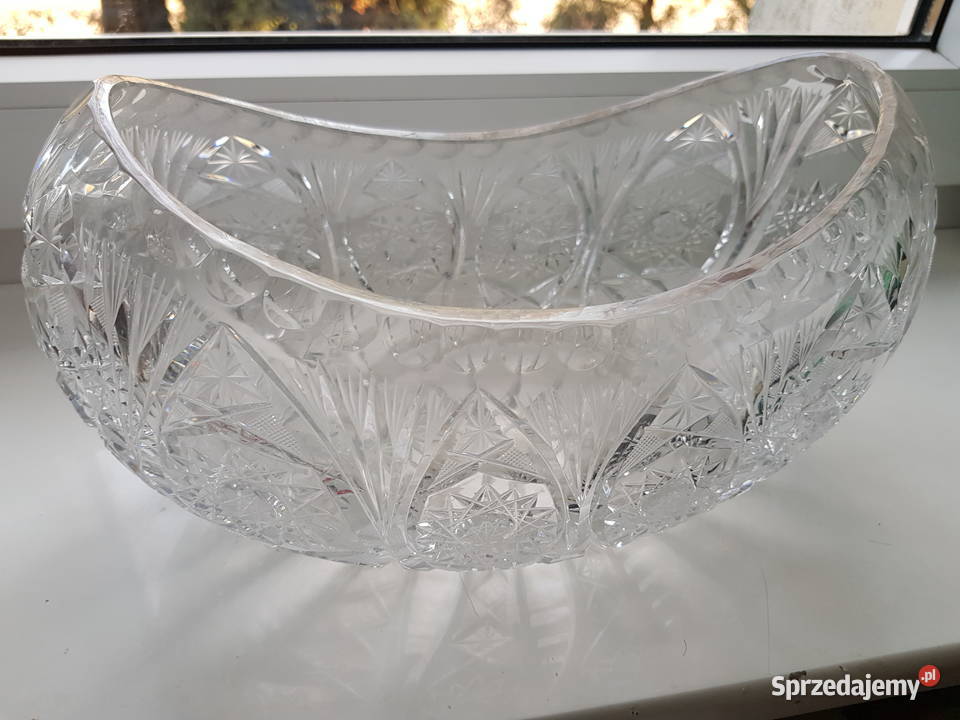 Duża kryształowa owalna misa Poznań