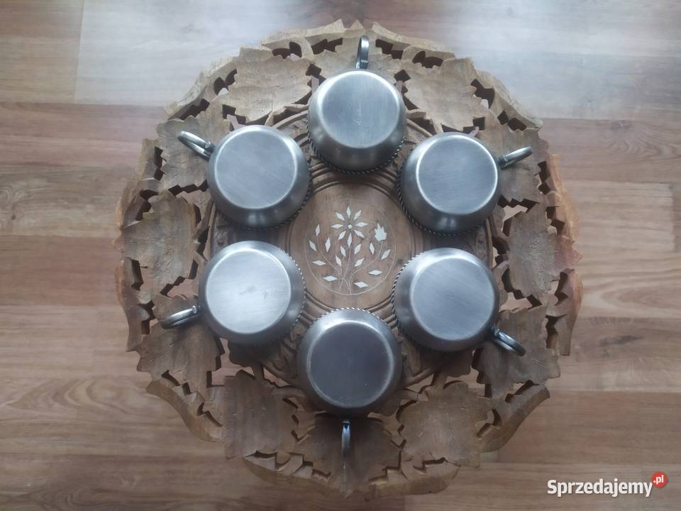 Filiżanka cynowa kubeczek cyna stara Antyki, Sztuka, Kolekcje Szczecinek