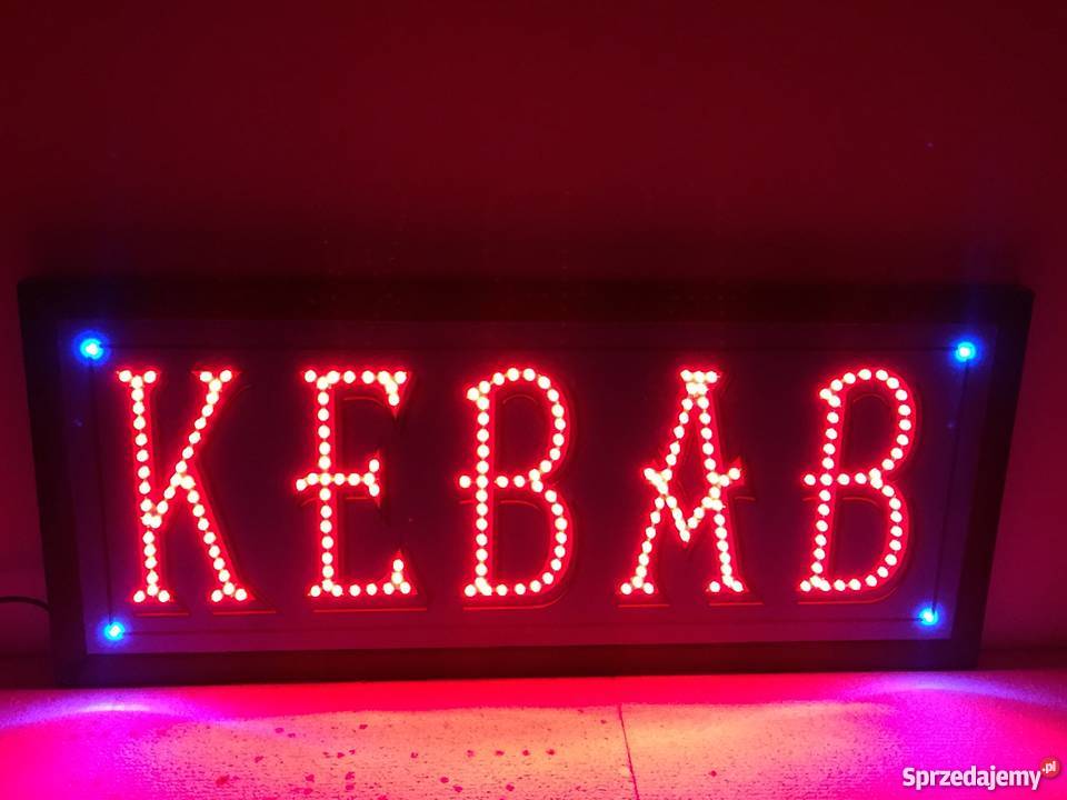 Reklama LED KEBAB 71x31 zewnętrzna 230V Gastronomia Pomiechówek