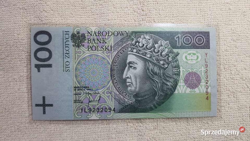 100 Złotych 1994 YL błąd druku BRAK HOLOGRAMU sprzedam