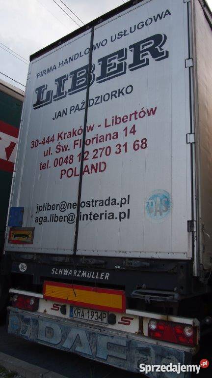 Schwarzmuller SPA 3E BURTO PLANDEKA SUPER STAN Przyczepy i naczepy małopolskie Mogilany