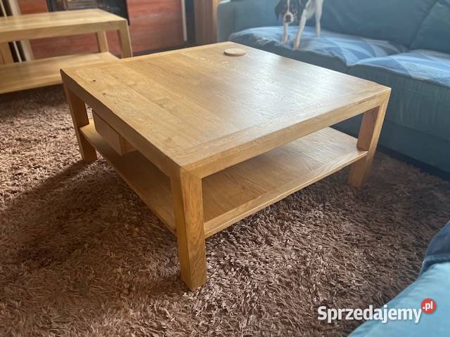 Stolik kawowy z litego dębu 45cm Kętrzyn sprzedam