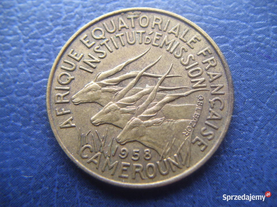 Stare monety 10 frank 1958 Afryka Równikowa Lesko sprzedam