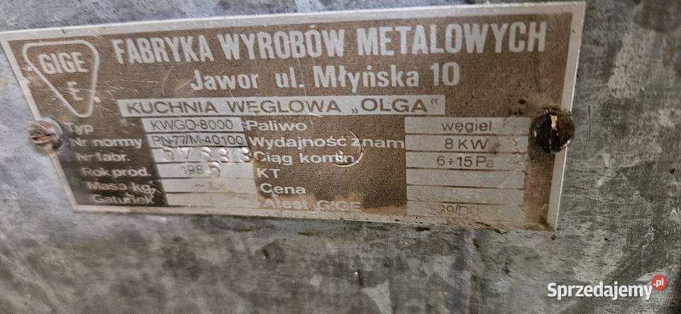 Z wężownicąFabrycznie nowaPRLKuchnia węglowa Barlinek