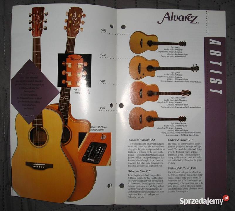 Alvarez Acoustic Guitars Catalog List katalog
