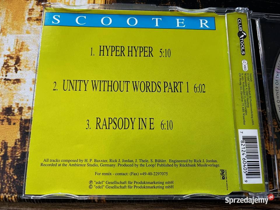 Scooter Hyper Hyper Hard Trance Trance CD Błażejowice
