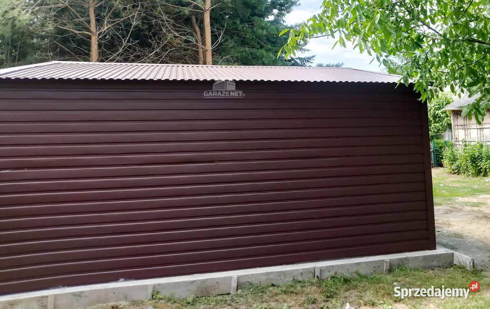 GARAŻ BLASZANY 6M X 6M BRAMA UCHYLNA DRZWI 6X6 Łapanów