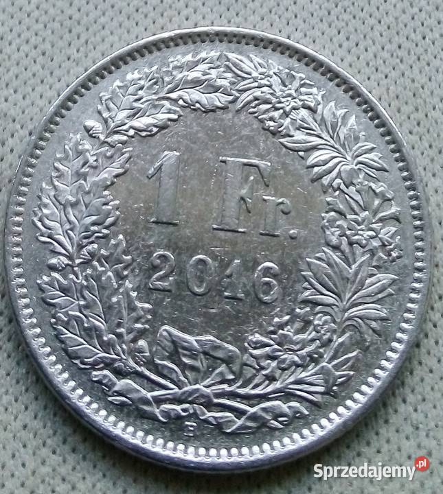 SZWAJCARIA1 FRANK2016 rB mazowieckie