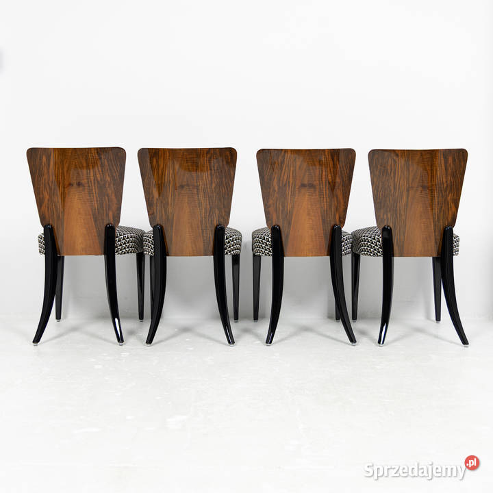 Komplet krzesła art deco modernizm H214 J wielkopolskie Łowęcin