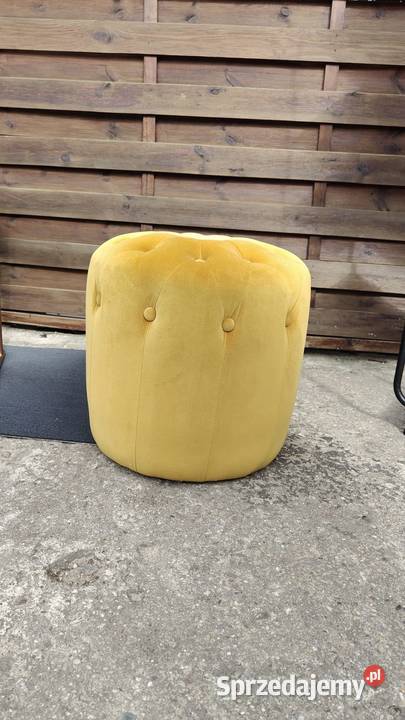 Żółta pufa pikowana mazowieckie sprzedam
