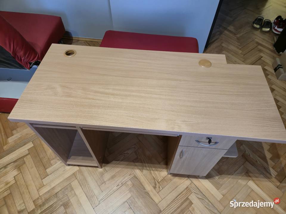 Biurko z szafką i szufladą kolor buk Tarnów sprzedam