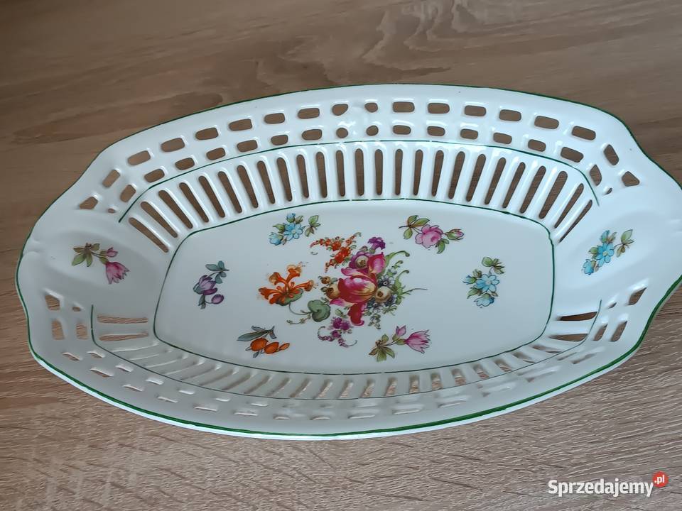 Ażurowy porcelanowy duży koszyczek