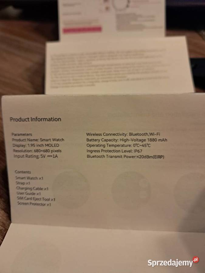 nowy smart watch h19 en 32GB 256 GB brak Sandomierz