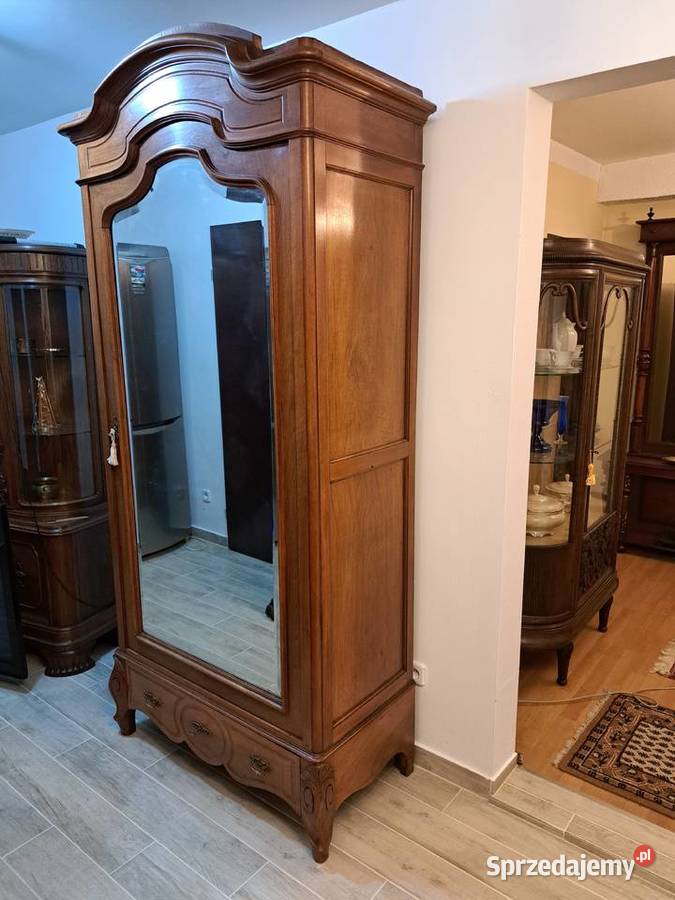 Szafa jednodrzwiowa z lustrem secesja