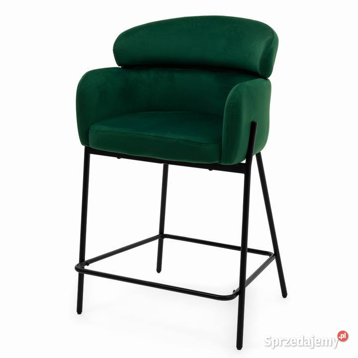 Hoker Tapicerowany Bolzano Butelkowa Zieleń Hokery Tarchały Małe