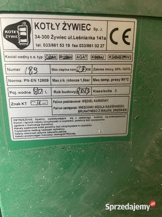 Stary piec kocioł 23kw kotły Żywiec