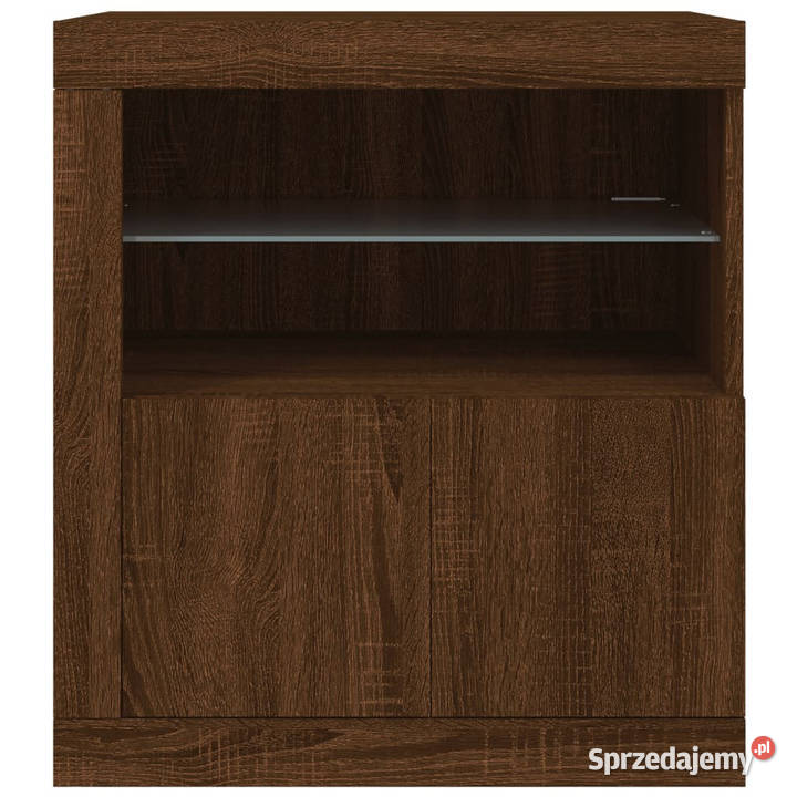 Szafka z oświetleniem LED brązowy dąb 605x37x67 mazowieckie Warszawa sprzedam