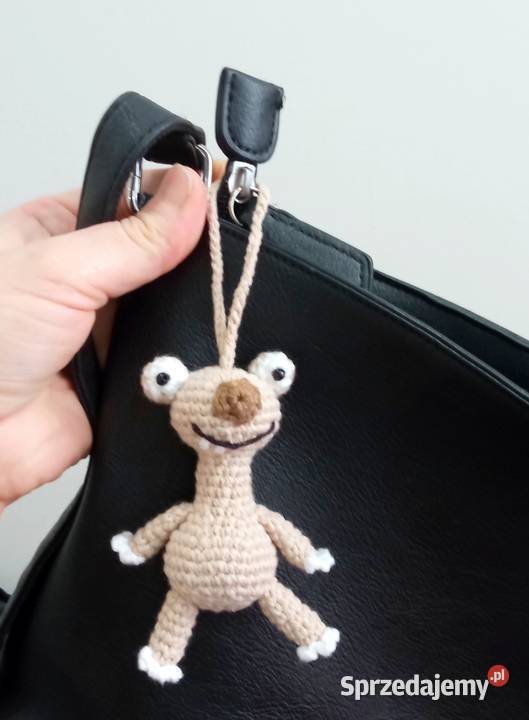 Sid wykonany na szydełku brelok zawieszka Łask