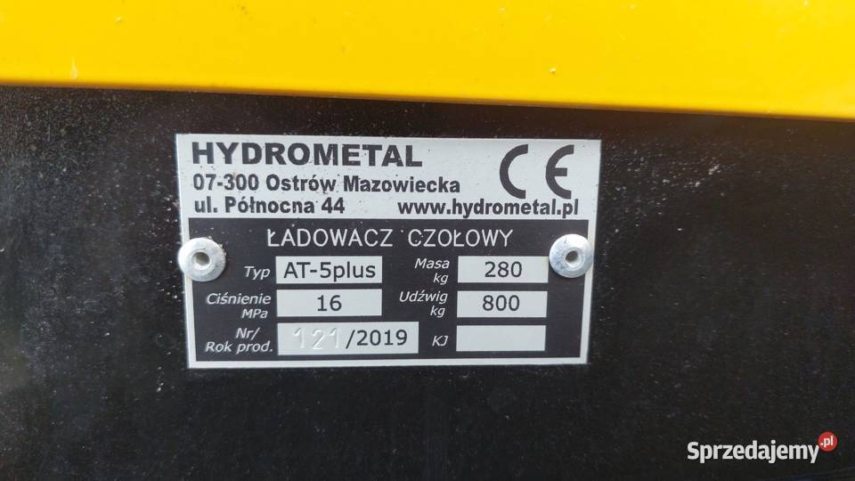 Tur ładowacz hydrometal at5 plus at 5 łyżka nieuszkodzony Radzyń Podlaski