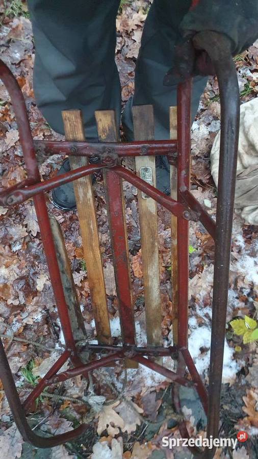 Oryginalne sanki stare retro vintage metalowe