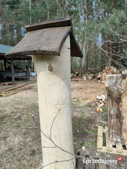 Drewniana kapliczka ogrodowa mazowieckie Wólka Leśna