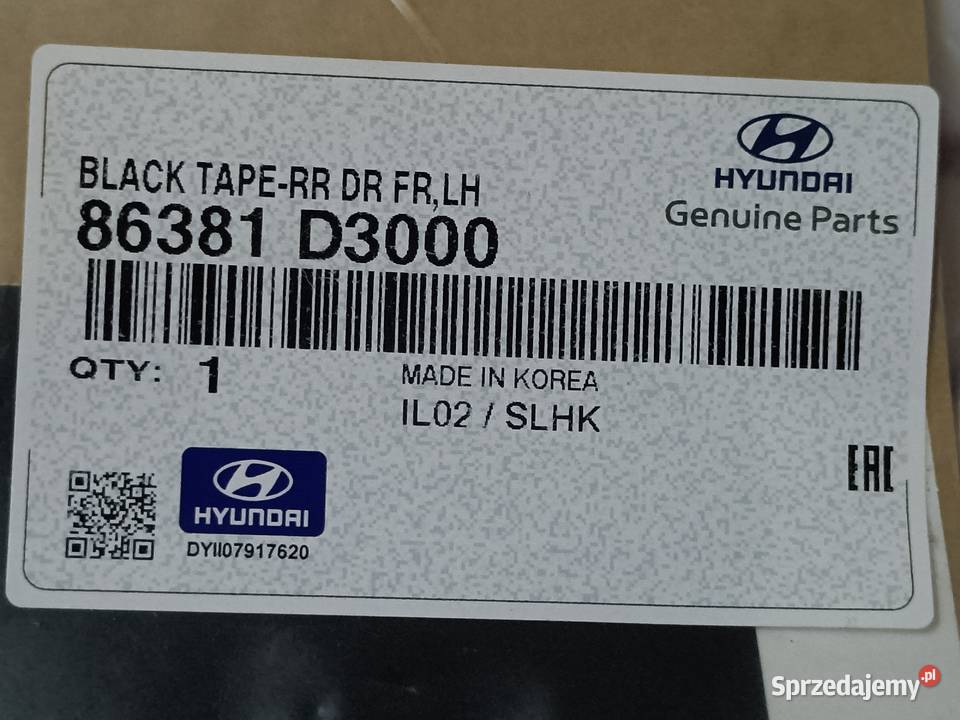 HYUNDAI TUCSON 15 LISTWA TAŚMA NAKLEJKA SŁUPEK Pleszew