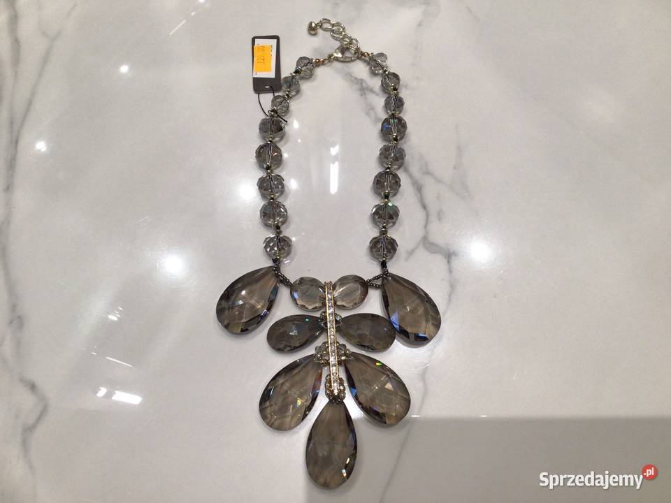 Naszyjnik kryształy szary Biżuteria dla Pań mazowieckie Warszawa
