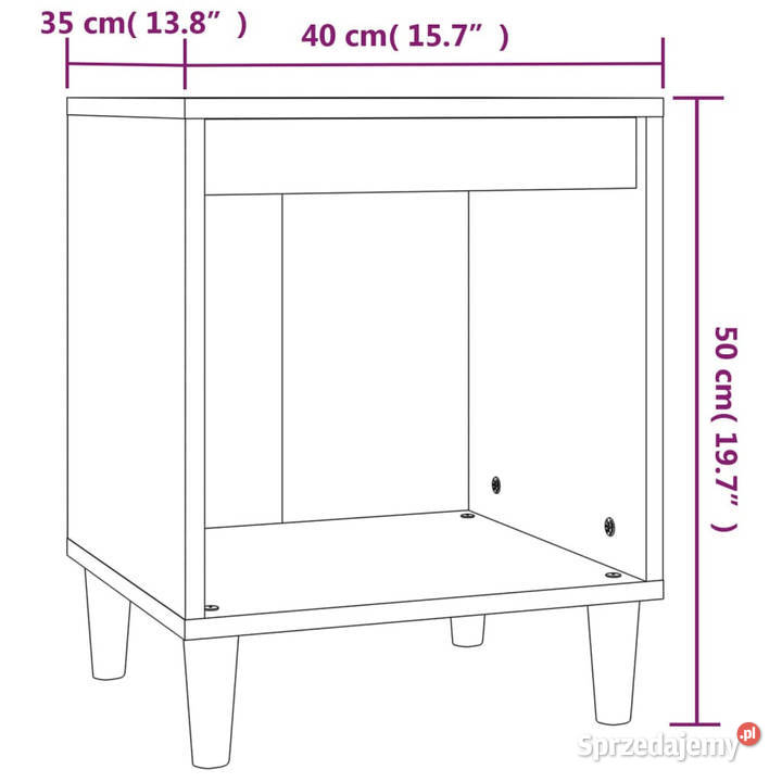 Szafka nocna brązowy dąb 40x35x50 WM821872 Warszawa