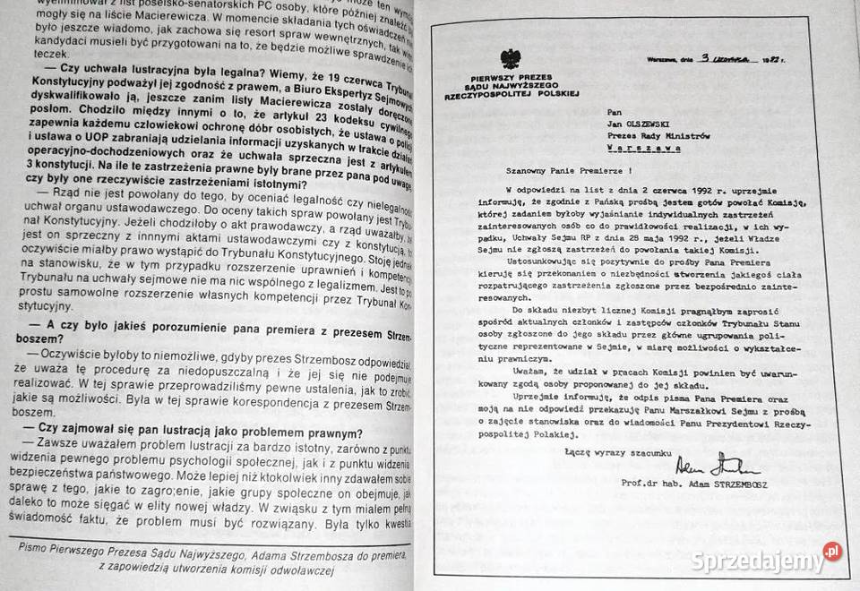 Olszewski Przerwana premiera R Januszewski J Chełm