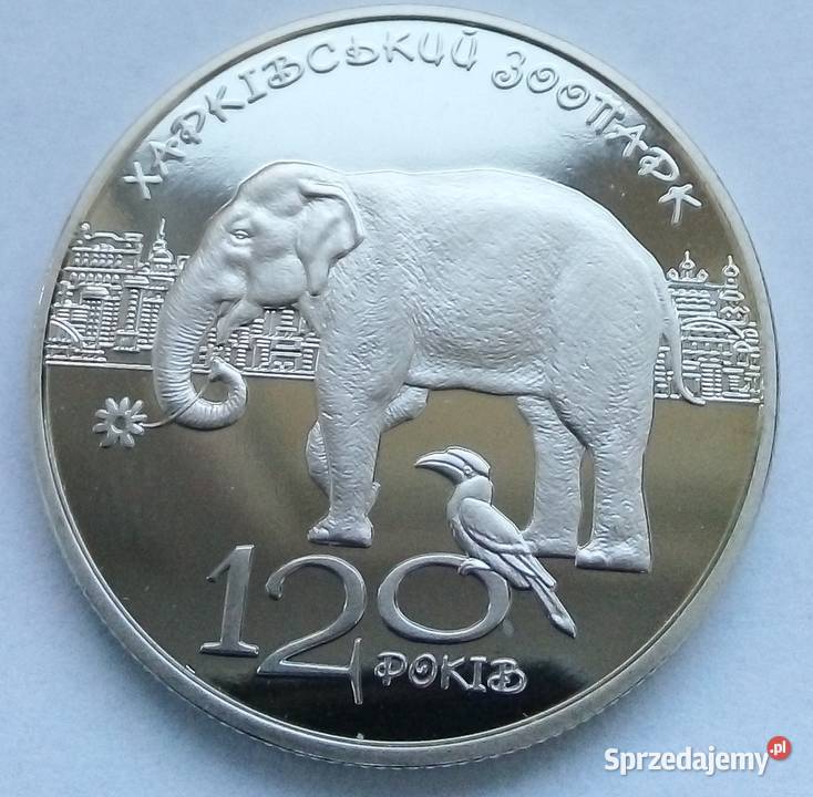 UKRAINA 2 GRIWNY 2015 r ŁADNA120 LAT ZOO W Numizmatyka Legionowo
