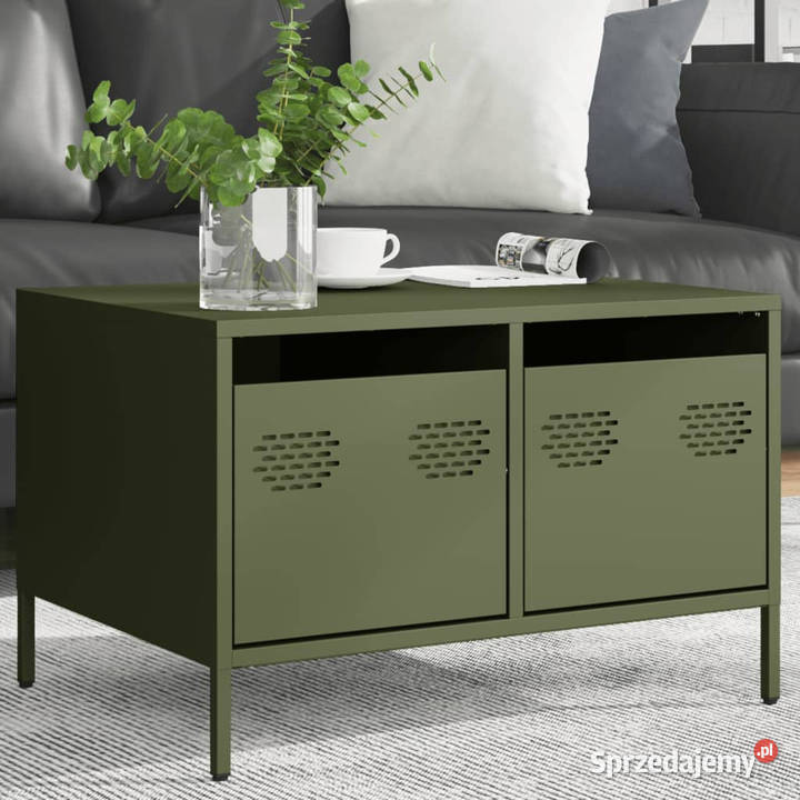 Szafka RTV oliwkowa 68x50x435 stal walcowana na