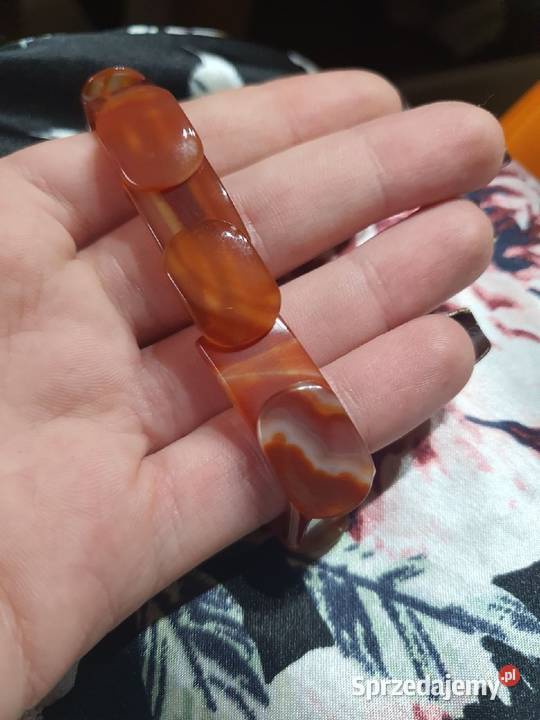 Bransoletka Z Kamieniami Naturalny Agat w