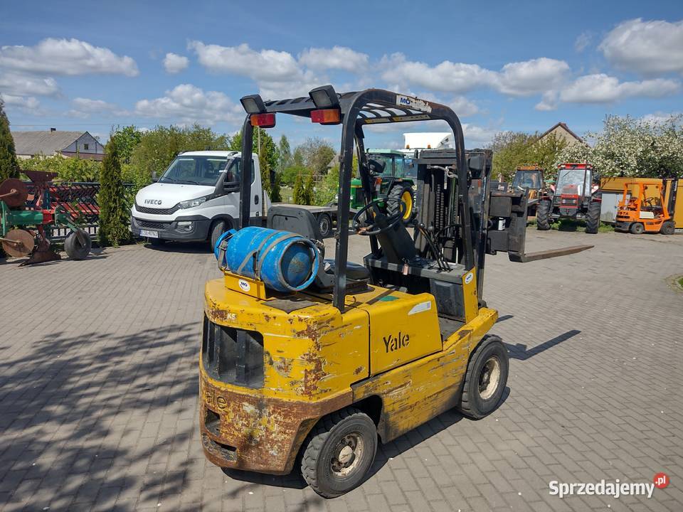 Wózek widłowy yale 2500 udźwigu LPG triplex 430 gaz Sośno