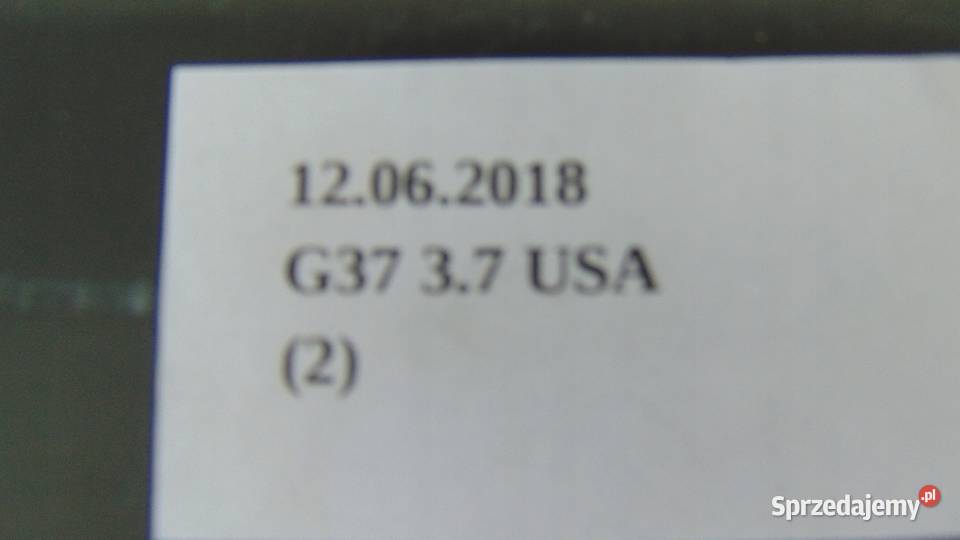 OSŁONA PASA PRZEDNIEGO INFINITI G37 0713 chłodnice Nowy Tomyśl