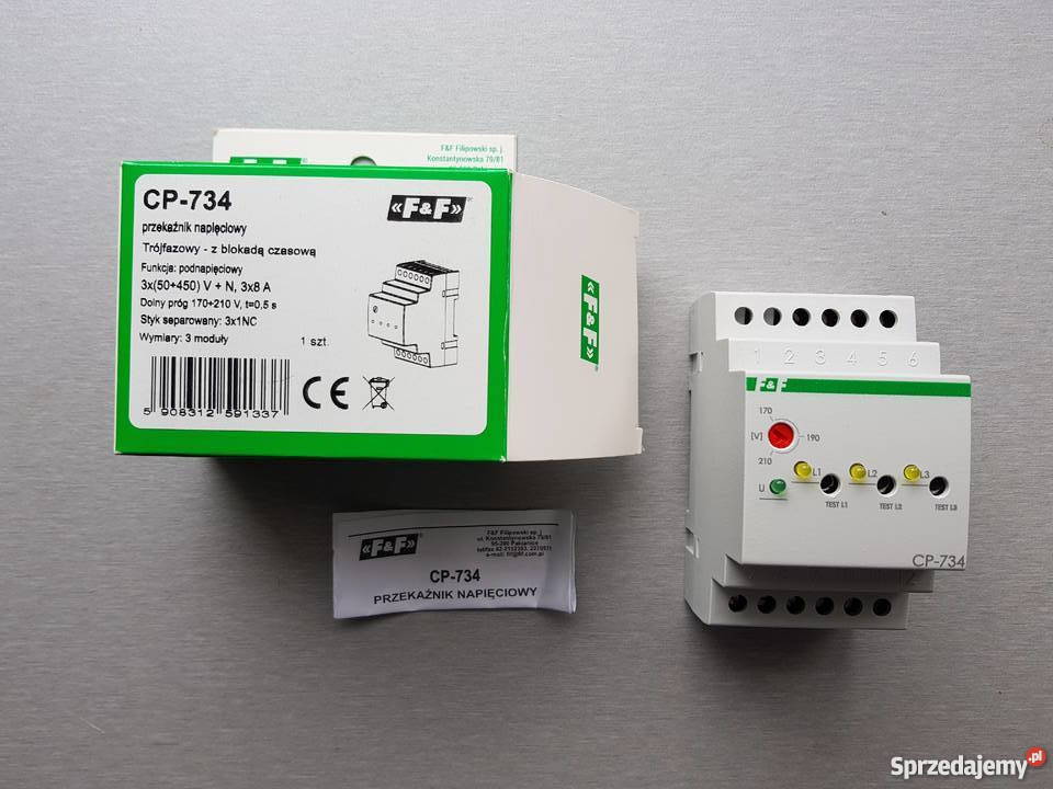 FF CP734 Przekaźnik napięciowy trójfazowy NOWY śląskie