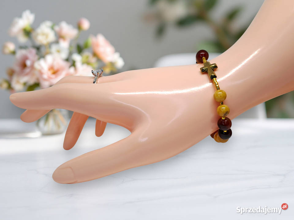 Bransoletka dziesiątka różańca BURSZTYN bałtycki mazowieckie